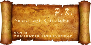 Peresztegi Krisztofer névjegykártya