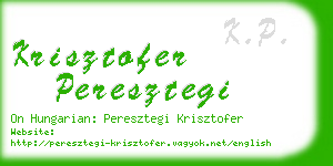 krisztofer peresztegi business card